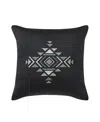 J Queen New York Parallel Embellished Decorative Pillow, 18" X 18" In Black
