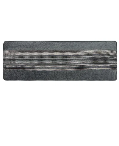 J Queen New York Parallel Reading Stripe Bolster Decorative Pillow, 15" X 52" In Gray