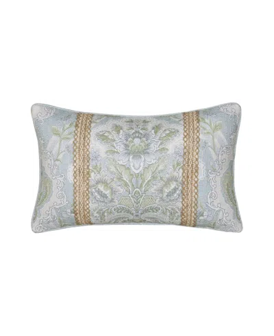 J Queen New York Pasadena Boudoir Decorative Pillow, 14" X 21" In Blue