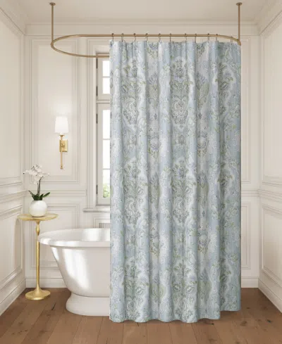 J Queen New York Pasadena Shower Curtain, 72" X 72" In Blue