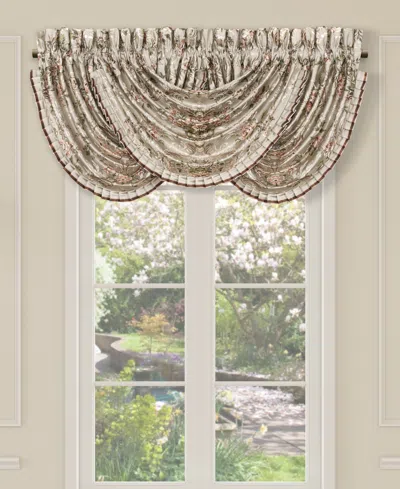 J Queen New York Pecora Window Waterfall Valance, 33" X 43" In Orange