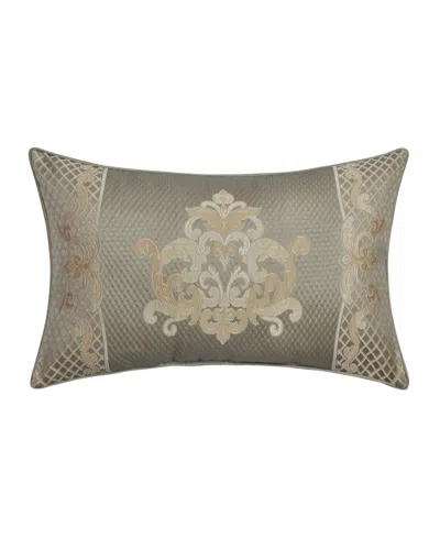 J Queen New York Piazza Boudoir Decorative Pillow, 14" X 21" In Sage