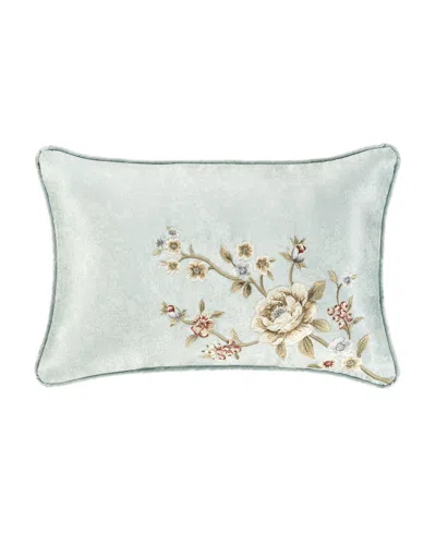 J Queen New York Prestige Boudoir Decorative Pillow, 14" X 21" In Blue