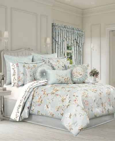 J Queen New York Prestige Floral 4-pc. Comforter Set, California King In Blue