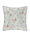 J Queen New York Prestige Square Decorative Pillow, 18" X 18" In Blue