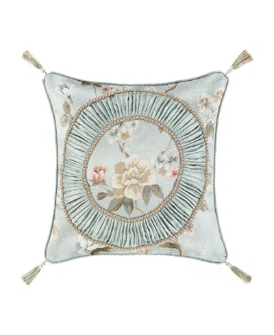 J Queen New York Prestige Square Decorative Pillow, 20" X 20" In Blue