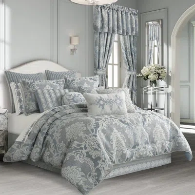 J Queen New York Queensbury - Steel Blue Comforter Set