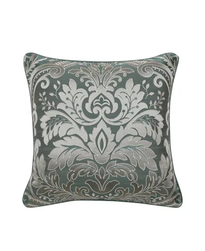 J Queen New York Renata Damask Decorative Pillow, 20" X 20" In Blue