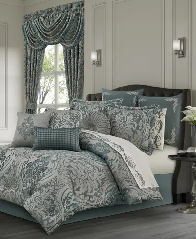 J Queen New York Renata Floral 4-pc. Comforter Set, California King In Blue
