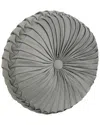 J Queen New York J. Queen New York Renata Tufted Round Decorative Throw Pillow In Gray