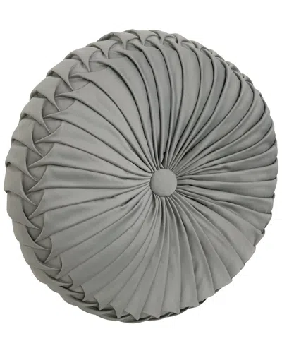 J Queen New York J. Queen New York Renata Tufted Round Decorative Throw Pillow In Gray