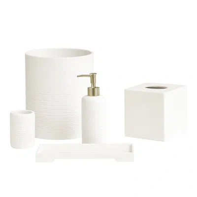 J Queen New York Reverie Wastebasket White