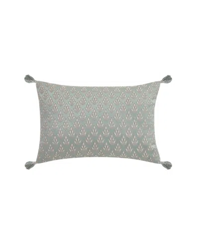 J Queen New York Rita Boudoir Decorative Pillow, 14" X 21" In Blue