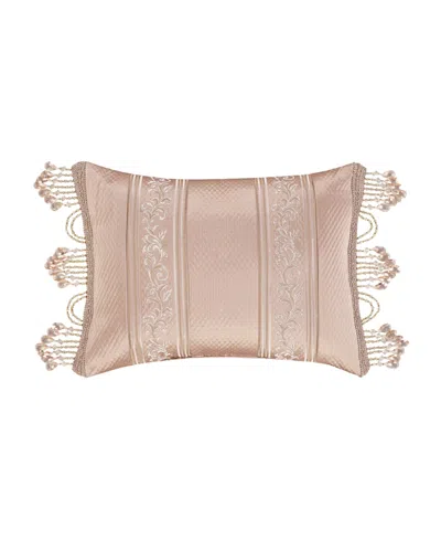 J Queen New York Rosewater Boudoir Decorative Pillow, 15" X 22" In Blush