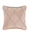 J Queen New York Rosewater Embellished Decorative Pillow, 18" X 18" In Blush
