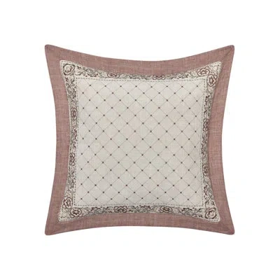 J Queen New York Santa Rosa 18" Square Decorative Throw Pillow In Linen