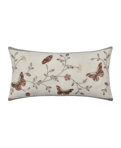 J Queen New York Santa Rosa Boudoir Decorative Pillow, 11" X 21" In Linen