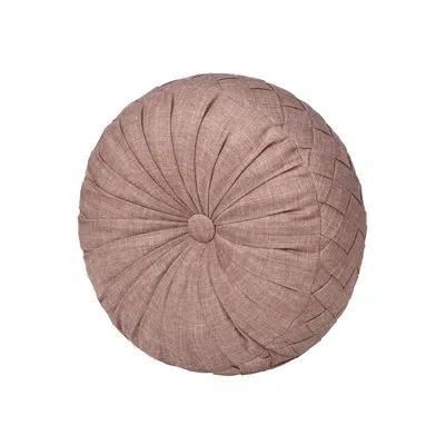 J Queen New York Santa Rosa Tufted Round Decorative Throw Pillow In Dusty Rose