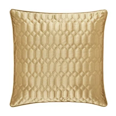 J Queen New York Satinique - Coverlet 20" Square Decorative Throw Pillow In Gold