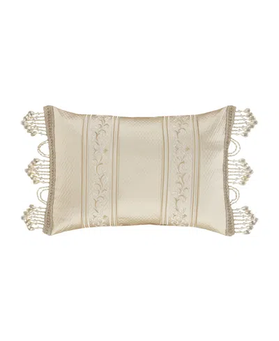 J Queen New York Sezanne Boudoir Decorative Pillow, 15" X 22" In Champagne