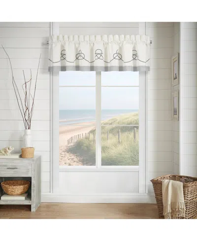 J Queen New York Shore Straight Window Valance Bedding In Navy