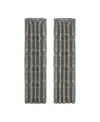 J Queen New York Silverstone Window Panel Pair, 50" X 84" In Silver-tone