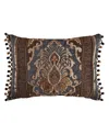 J Queen New York Sofia Chenille Damask Boudoir Decorative Pillow, 15" X 21" In Multi