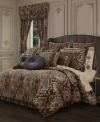 J Queen New York Sofia Chenille Damask Comforter Sets In Gray