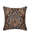 J Queen New York Sofia Chenille Damask Decorative Pillow, 20" X 20" In Multi
