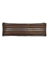 J Queen New York Sofia Chenille Stripe Bolster Decorative Pillow, 15" X 52" In Brown