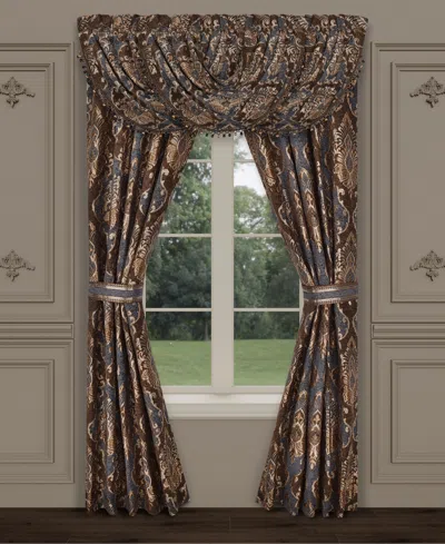 J Queen New York Sofia Window Panel Pair, 50" X 84" In Brown