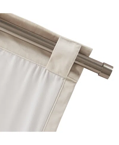 J Queen New York Stanton 86" Window Rod In Silver