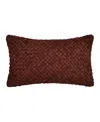 J Queen New York Sundance Chenille Boudoir Decorative Pillow, 12" X 21" In Brown