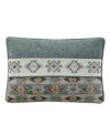 J Queen New York Telluride Boudoir Decorative Pillow, 14" X 21" In Turquoise