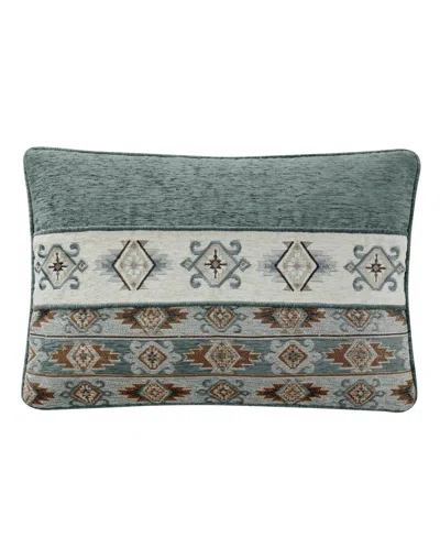 J Queen New York Telluride Boudoir Decorative Pillow, 14" X 21" In Turquoise