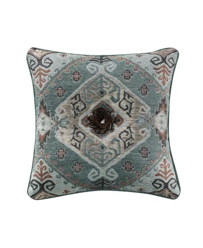 J Queen New York Telluride Decorative Pillow, 18" X 18" In Turquoise