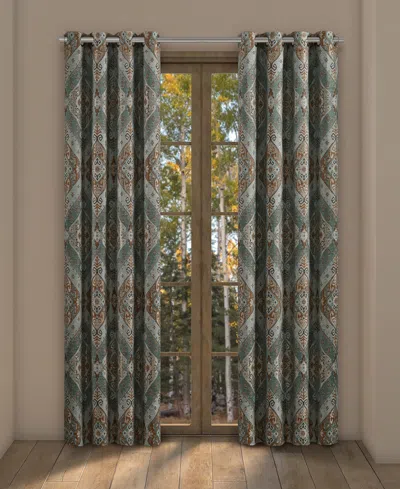 J Queen New York Telluride Grommet Panel Pair, 50" X 95" In Turquoise