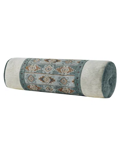 J Queen New York Telluride Neckroll Pillow, 7" X 21" In Turquoise