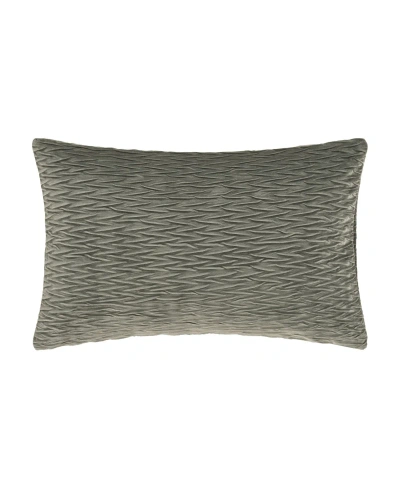 J Queen New York Townsend Ripple Lumbar Decorative Pillow Cover, 14" X 40" In Charcoal
