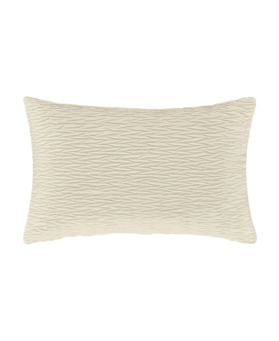 J Queen New York Townsend Ripple Lumbar Decorative Pillow Cover, 14" X 40" In Ivory