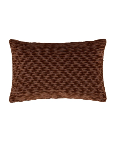 J Queen New York Townsend Ripple Lumbar Decorative Pillow Cover, 14" X 40" In Terracotta
