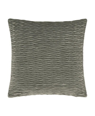 J Queen New York Townsend Ripple Square Decorative Pillow Cover, 20" X 20" In Charcoal