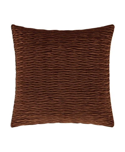 J Queen New York Townsend Ripple Square Decorative Pillow Cover, 20" X 20" In Terracotta