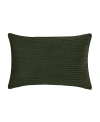 J Queen New York Townsend Straight Lumbar Decorative Pillow Cover, 16" X 26" In Forest