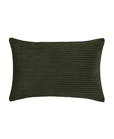 J Queen New York Townsend Straight Lumbar Decorative Pillow Cover, 16" X 26" In Forest