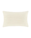 J Queen New York Townsend Straight Lumbar Decorative Pillow Cover, 16" X 26" In Ivory