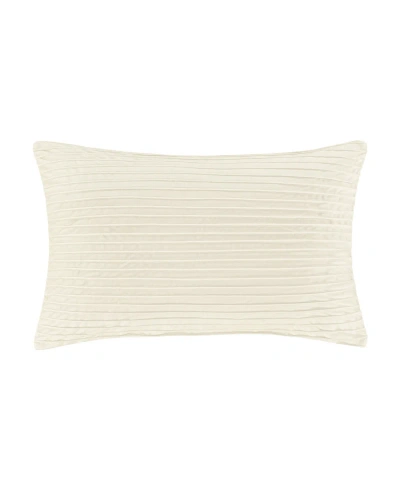 J Queen New York Townsend Straight Lumbar Decorative Pillow Cover, 16" X 26" In Ivory