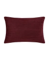 J Queen New York Townsend Straight Lumbar Decorative Pillow Cover, 16" X 26" In Red