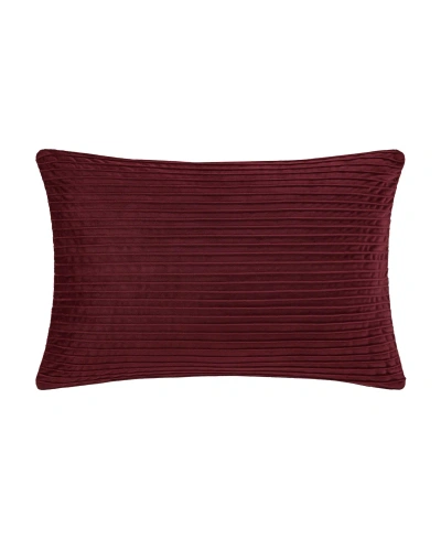 J Queen New York Townsend Straight Lumbar Decorative Pillow Cover, 14" X 40" In Red