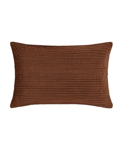 J Queen New York Townsend Straight Lumbar Decorative Pillow Cover, 14" X 40" In Terracotta